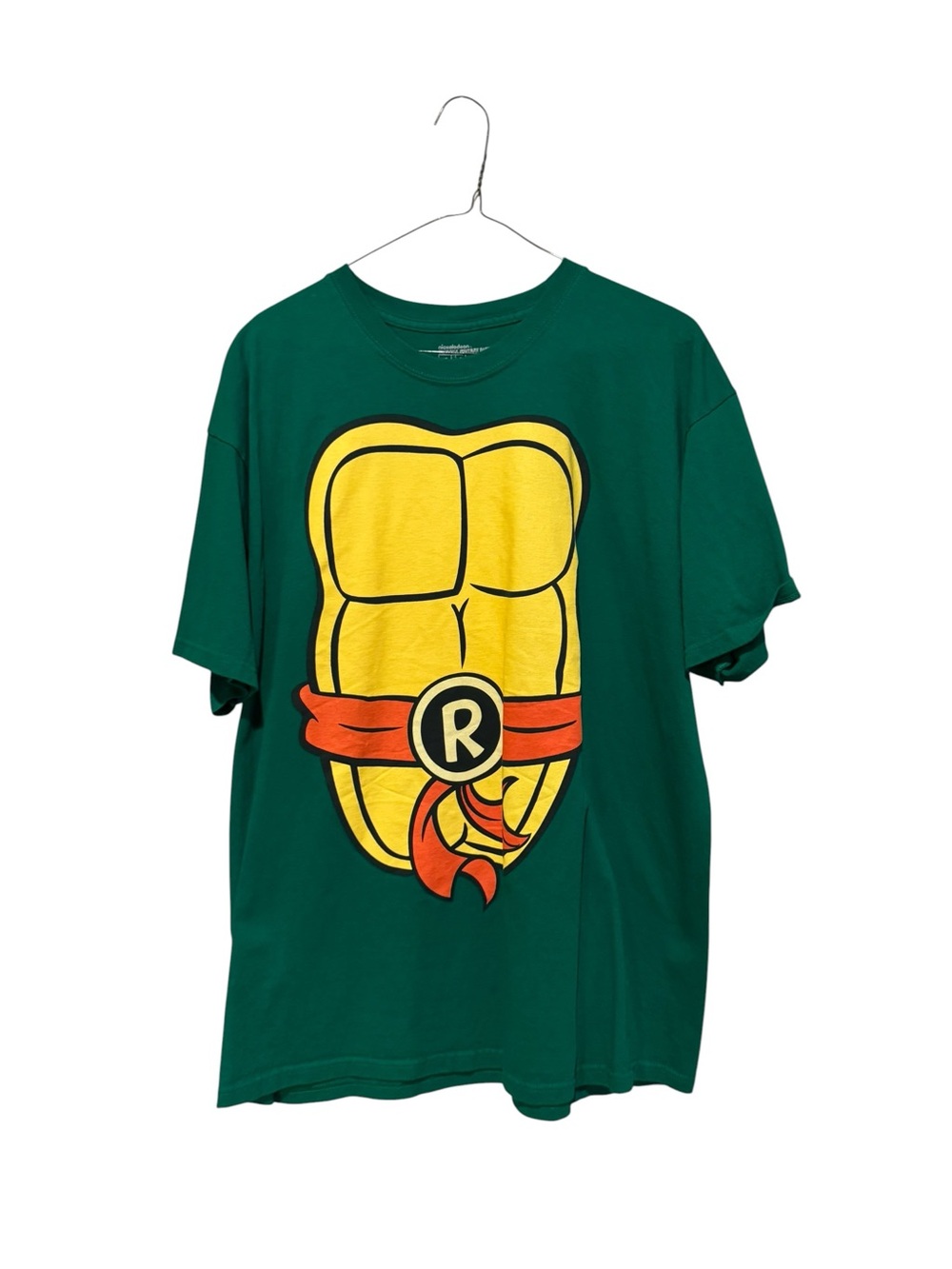 Nickelodeon Green T-Shirt with Yellow Turtle‎ Shell and Orange Belt Graphic